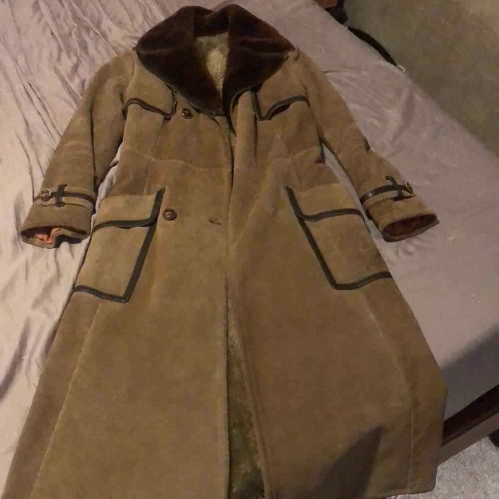 Evans Chicago Suede and Leather Coat